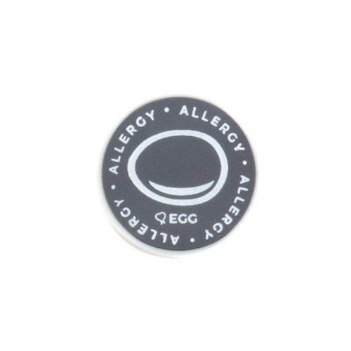 Egg Allergy alert charm meant to be used on a medical alert bracelet or band. Used to help alert others and help prevent exposure to egg