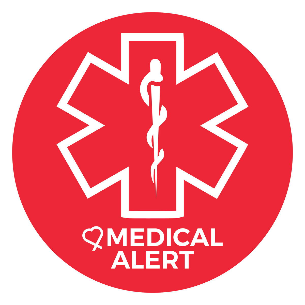 Medical Alert Sticker Show Your Teal