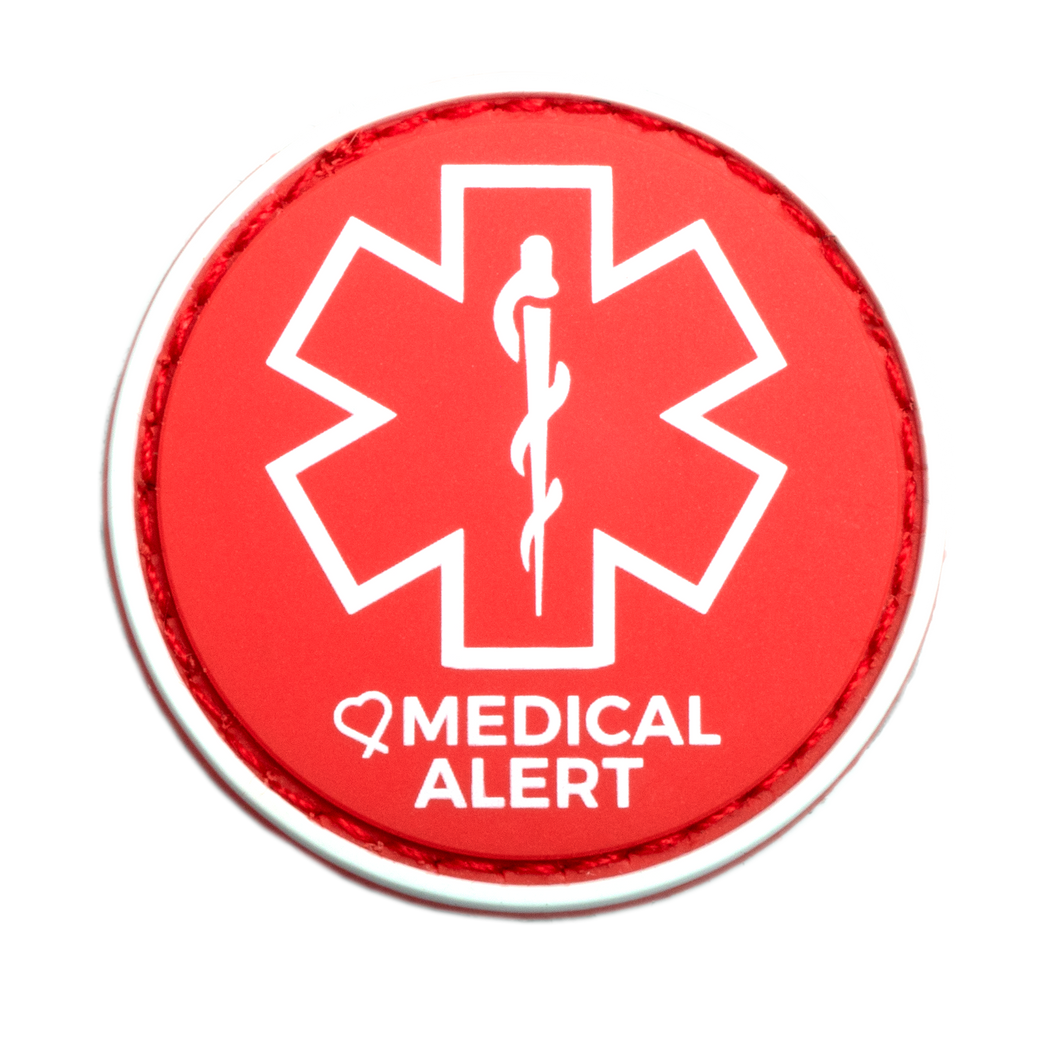 Medical Alert patch to be used on medical bag, backpacks and other bags. Can be used where you use moral patches.