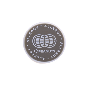 Peanut Allergy alert charm meant to be used on a medical alert bracelet or band. Used to help alert others and help prevent exposure to peanuts