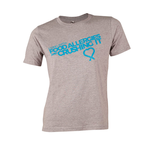 Food Allergy Awareness tee shirt to show off you have food allergies and that you are crushing life while living with your food allergies.