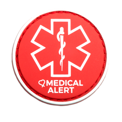 Medical Alert patch to be used on medical bag, backpacks and other bags. Can be used where you use moral patches.