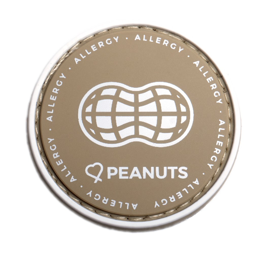 Peanut Allergy alert patch to be used on medical bag, backpacks and other bags. Can be used where you use moral patches.