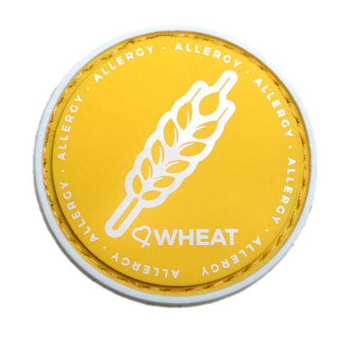 Wheat Allergy alert patch to be used on medical bag, backpacks and other bags. Can be used where you use moral patches.